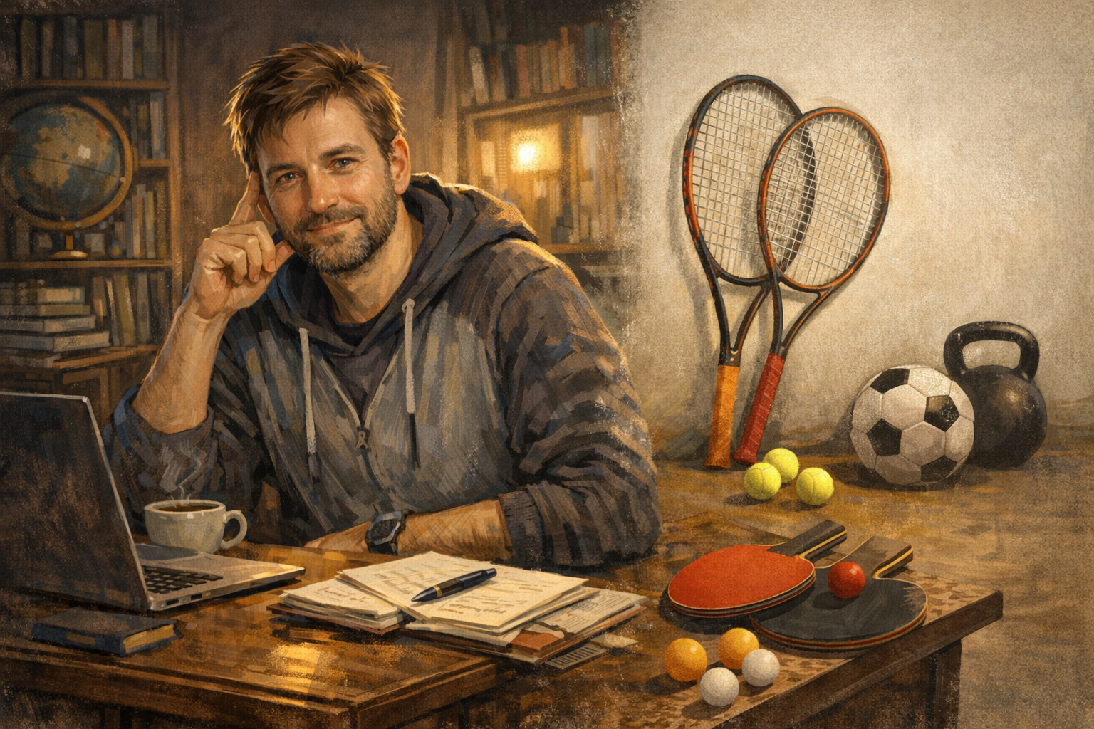 The image was generated using AI